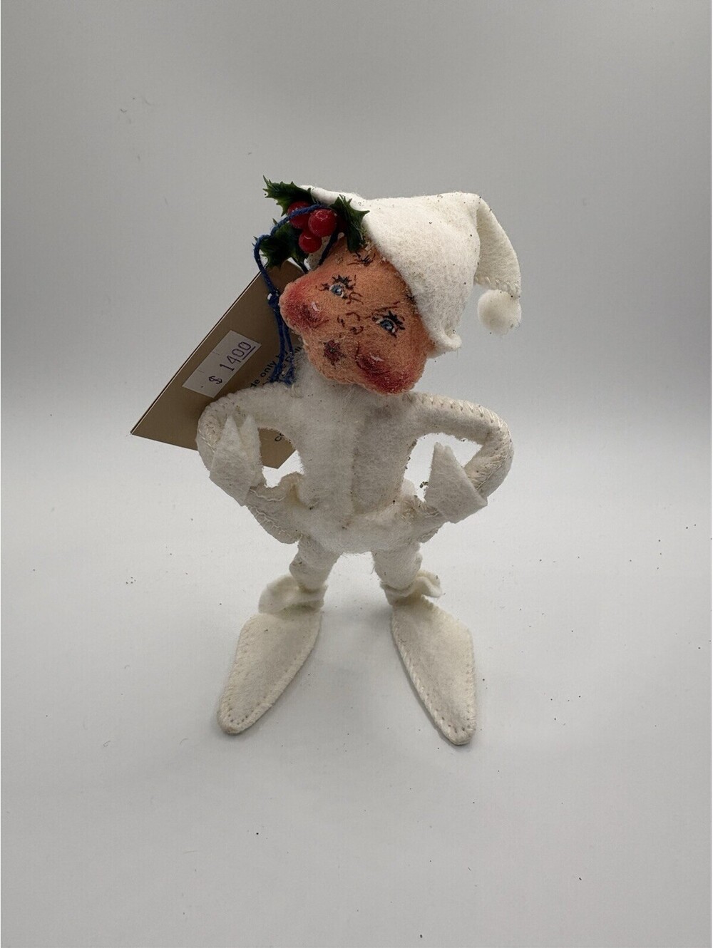 ANNALEE MOBILITEE ELF PIXIE SPRITE POSABLE 8” White CHRISTMAS 94 VTG 7342